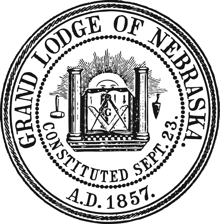 Grand Lodge of Nebraska Seal — Constituted Sept. 23, A.D. 1857